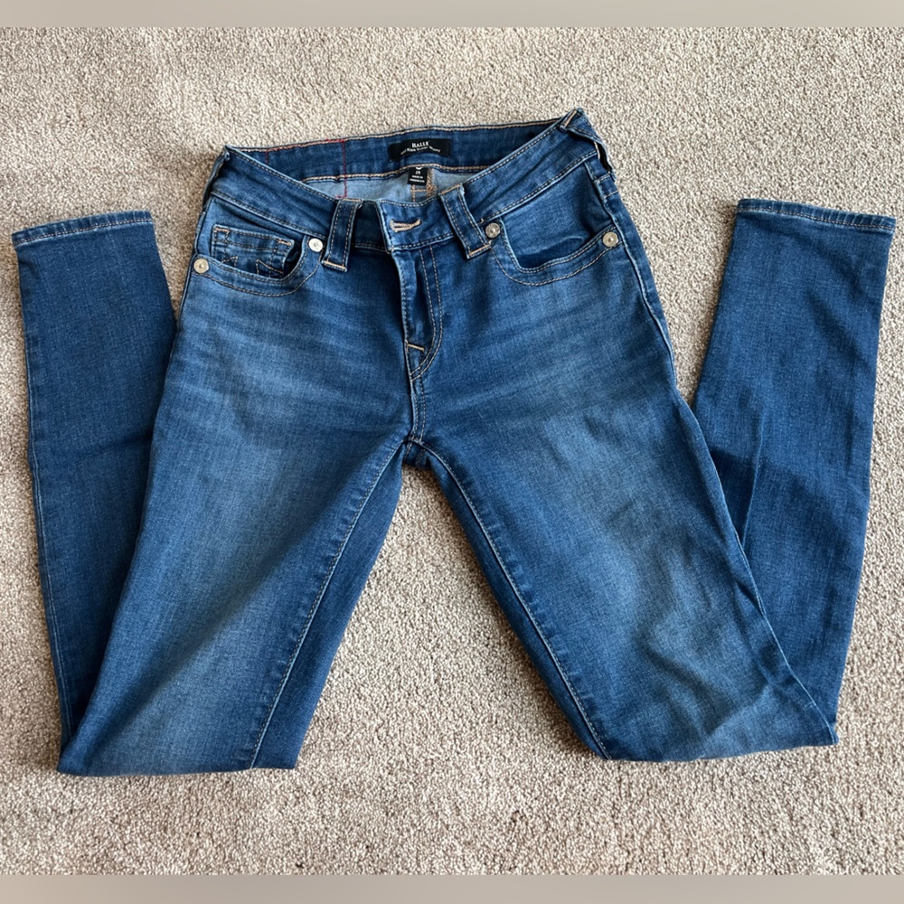 True Religion Halle Mid Rise Super Skinny Jeans